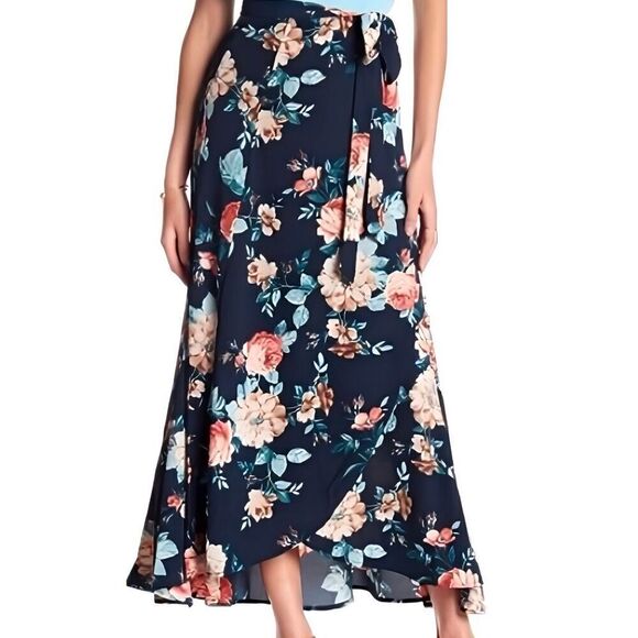 Bobeau Floral Wrap Maxi Skirts size Small - Picture 1 of 12